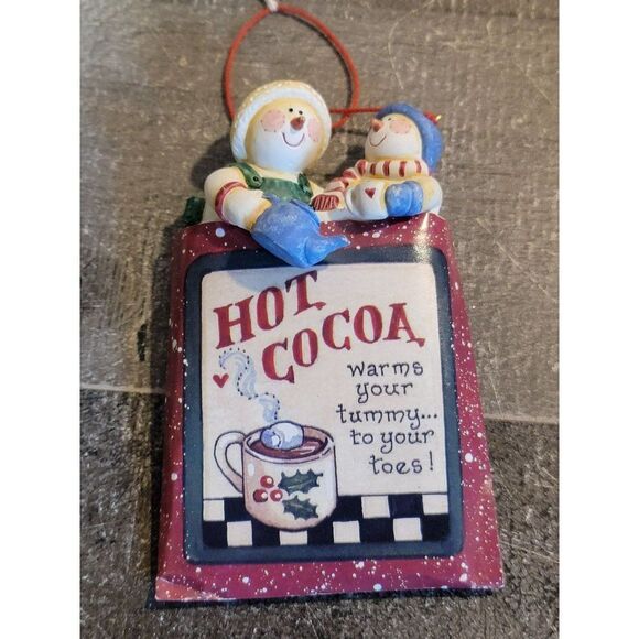 Hot cocoa packet snowman ornament episodes decor Mistletoe marshmallow - Picture 2 of 5